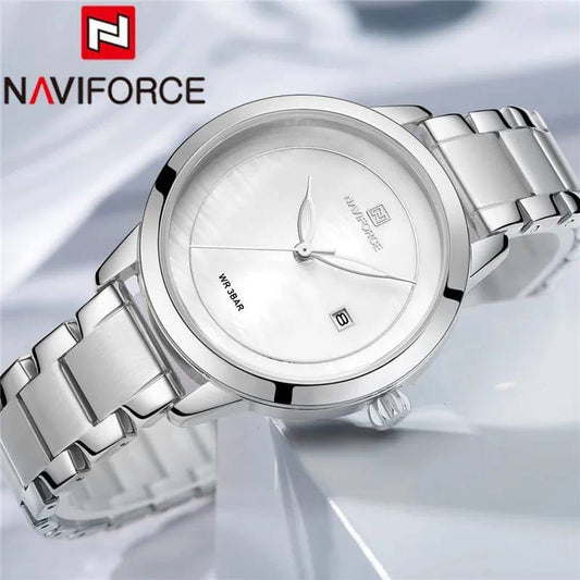 NAVIFORCE 5008 Luxury Quartz Waterproof Women's Wristwatch Ladies Girls Fashion Clock Women Watches