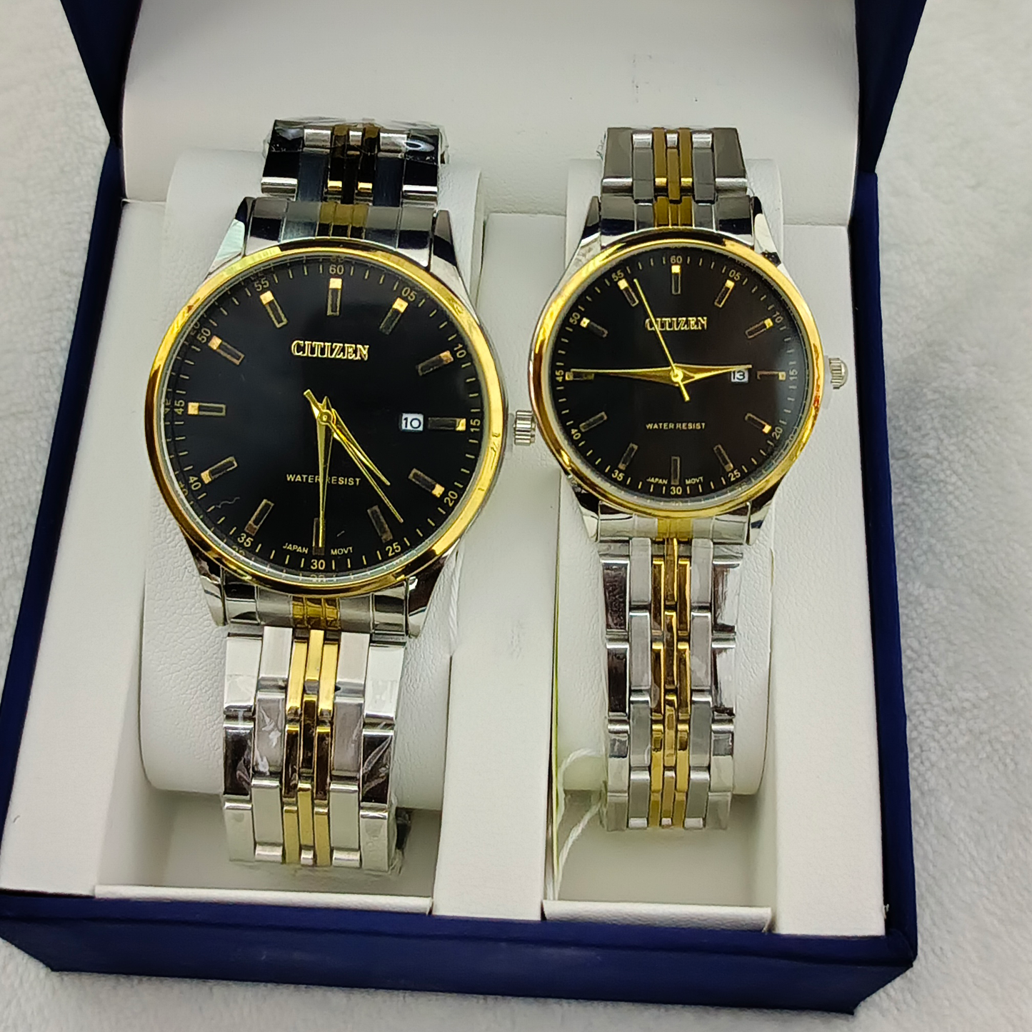 Couple Watches Premium Valentine Gift Set Women Citizen Men Clock