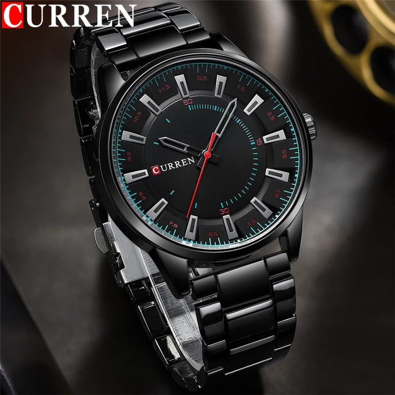 Top Brand Luxury Fashion CURREN 8406 Watches Men New Stainless Steel Waterproof Wristwatch Quartz Clock Male 8406