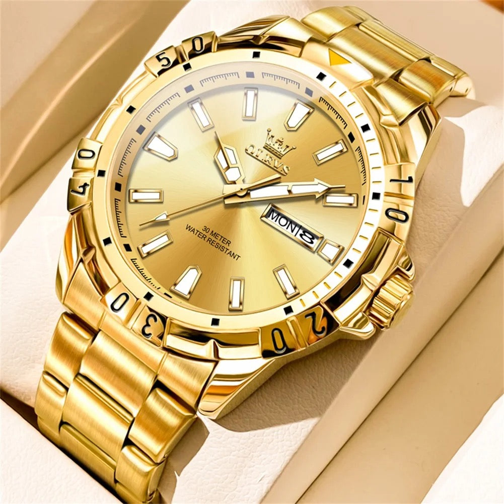 Hot Selling OLEVS Watch 5560 High Quality Quartz Movement Men's Watch Fashion Luminous Hands Week Date 30M Waterproof Watches