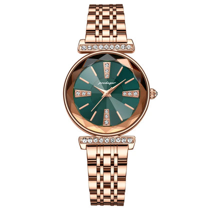 POEDAGAR 722 Luxury Watch Women Square Ladies Quartz Watch Luminous Waterproof Stainless Steel Women's Watches