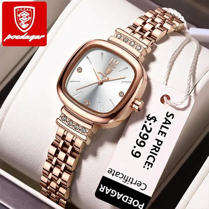 Poedagar 710 High Quality Stainless Steel Watch Strap Top Brand Waterproof Quartz Women's Wrist Watches Casual Sport Watch For Girls