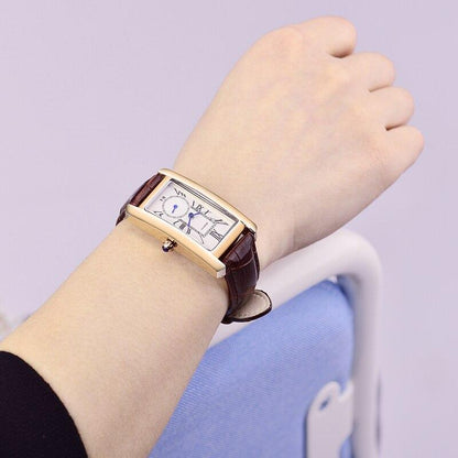 REBIRTH 109 Popular Potty Female Quartz Watch Vive Genuine Leather Band Water Resistant Minimalist Leisure Wrist Watch