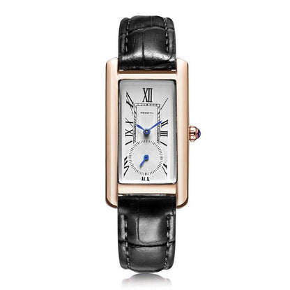 REBIRTH 109 Popular Potty Female Quartz Watch Vive Genuine Leather Band Water Resistant Minimalist Leisure Wrist Watch
