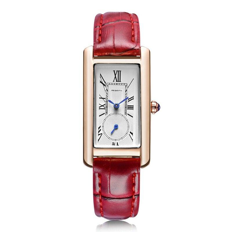 REBIRTH 109 Popular Potty Female Quartz Watch Vive Genuine Leather Band Water Resistant Minimalist Leisure Wrist Watch