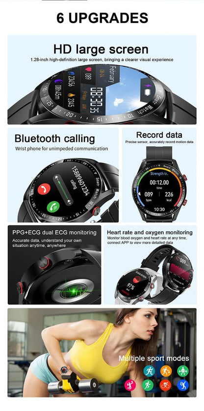 Sports Smart Watch For HUAWEI SMARTWATCH HW20 PPG+ECG BT Calling Multi-sport Mode 1.28 inch Fitness Heart Rate For Huawei Support Android IOS