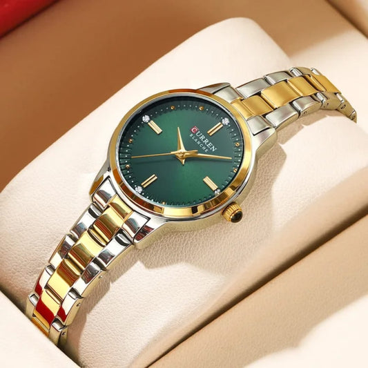 CURREN Ladies Watch 9094 Luxury Stainless Steel Bracelet Quartz Watches For Girls Fashion Clock