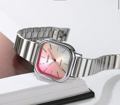 Women's Watch Skmei 2190 High Quality Quartz Movement Stainless Steel Band 30M Waterproof Fashion Ladies Sports Watch For Girls