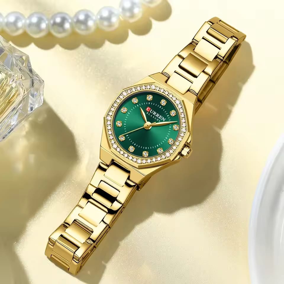 CURREN 9100 New Arrival Luxury Classic Quartz Watch Women Diamonds Fashion Elegant Watches Waterproof Luminous Hands Lady Clock