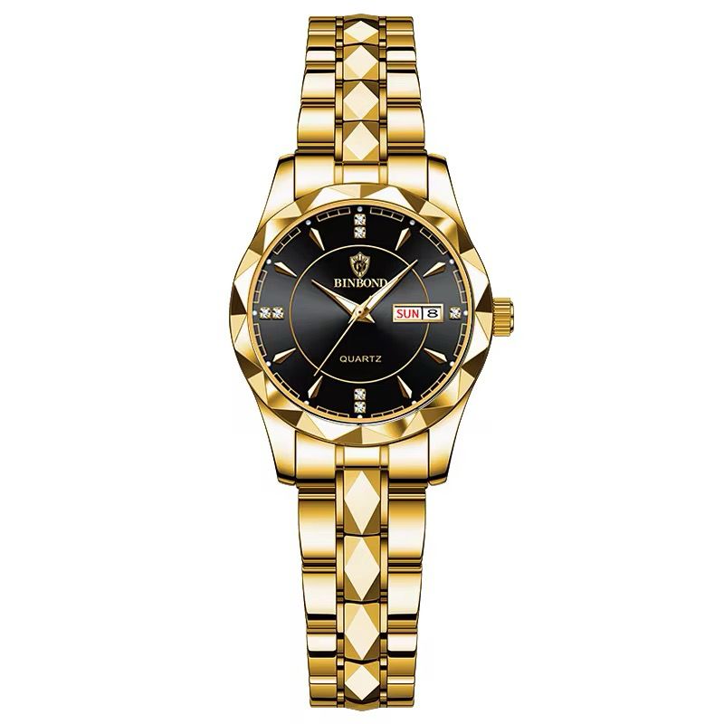 BINBOND 5552 Fashion Brand Women Watch Sports Steel Band 50M Waterproof Luminous Female Business Ladys Wristwatches