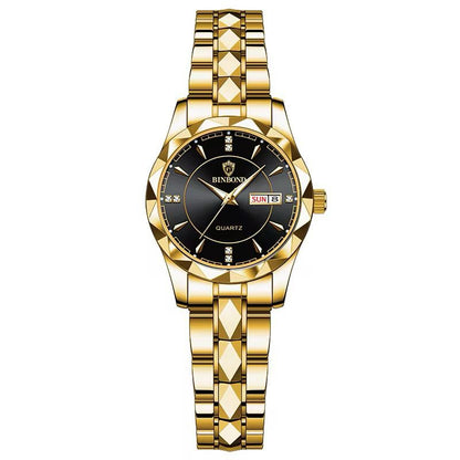 BINBOND 5552 Fashion Brand Women Watch Sports Steel Band 50M Waterproof Luminous Female Business Ladys Wristwatches