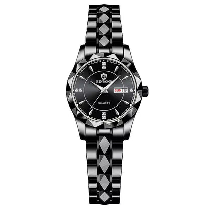 BINBOND 5552 Fashion Brand Women Watch Sports Steel Band 50M Waterproof Luminous Female Business Ladys Wristwatches
