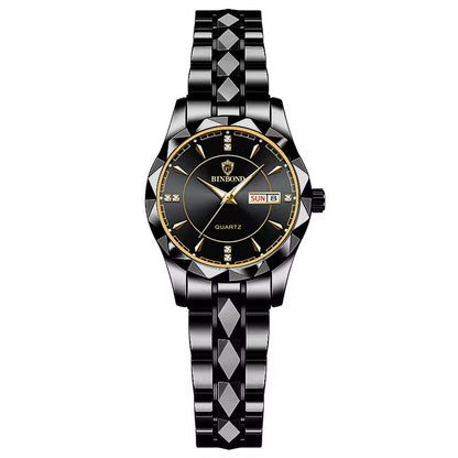 BINBOND 5552 Fashion Brand Women Watch Sports Steel Band 50M Waterproof Luminous Female Business Ladys Wristwatches