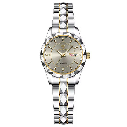 BINBOND 5552 Fashion Brand Women Watch Sports Steel Band 50M Waterproof Luminous Female Business Ladys Wristwatches