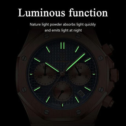 POEDAGAR 926 Trendy Fashion High End Durable Factory Price Popular Design Best Price Men Quartz Watch with Stainless Steel Band