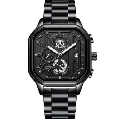 POEDAGAR 628 Top Brand Casual Watch Men Fashion Waterproof Luminous Sport Clock Men's Square Quartz Wristwatches