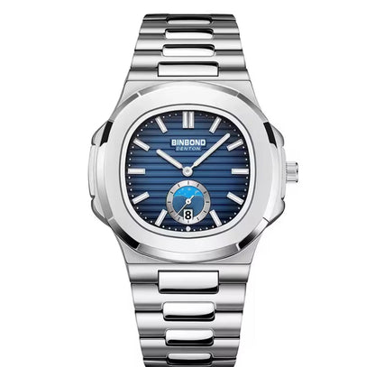 BINBOND B1786 Trendy Top Rating Newest Arrival Product Low Price Chronograph Promotional Men Quartz Watch Stainless Steel Band