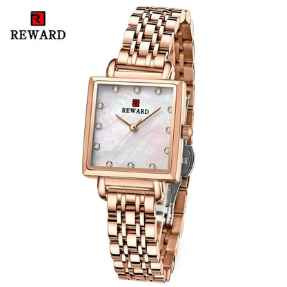 New REWARD 21041 Stainless Steel Wristwatch New Design Quartz Watch for Women Fashion Casual High Quality Wrist Watches Female
