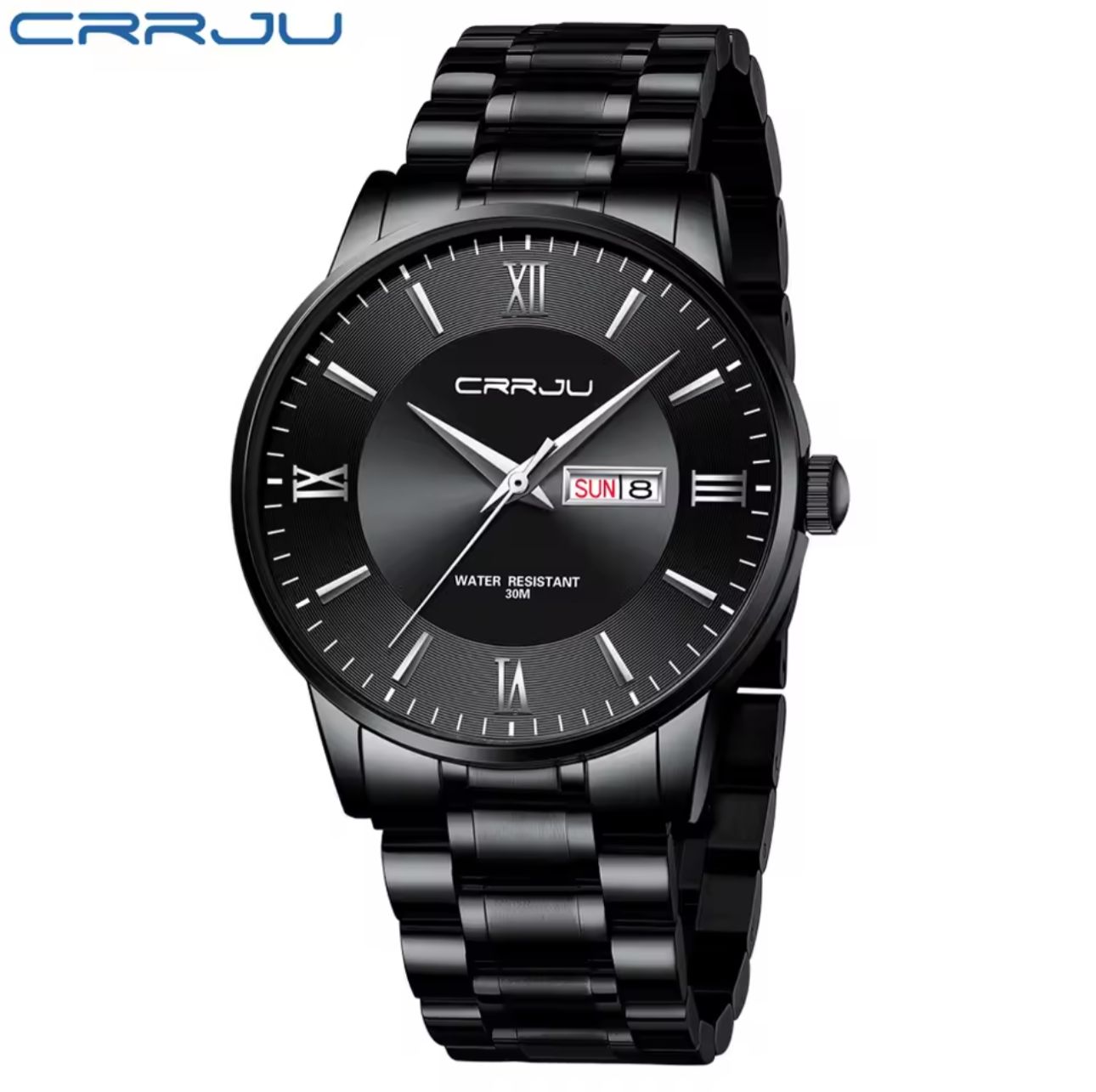 CRRJU 2175 Steel Waterproof Luxury Casual Watches Men Wrist Fashion Display Date Quartz Wristwatches