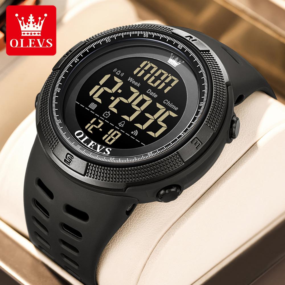 Olevs 1109 Sport Fashion Outdoor Digit Time LED Light Watch 5bar Water-resistance