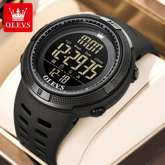 Olevs 1109 Sport Fashion Outdoor Digit Time LED Light Watch 5bar Water-resistance