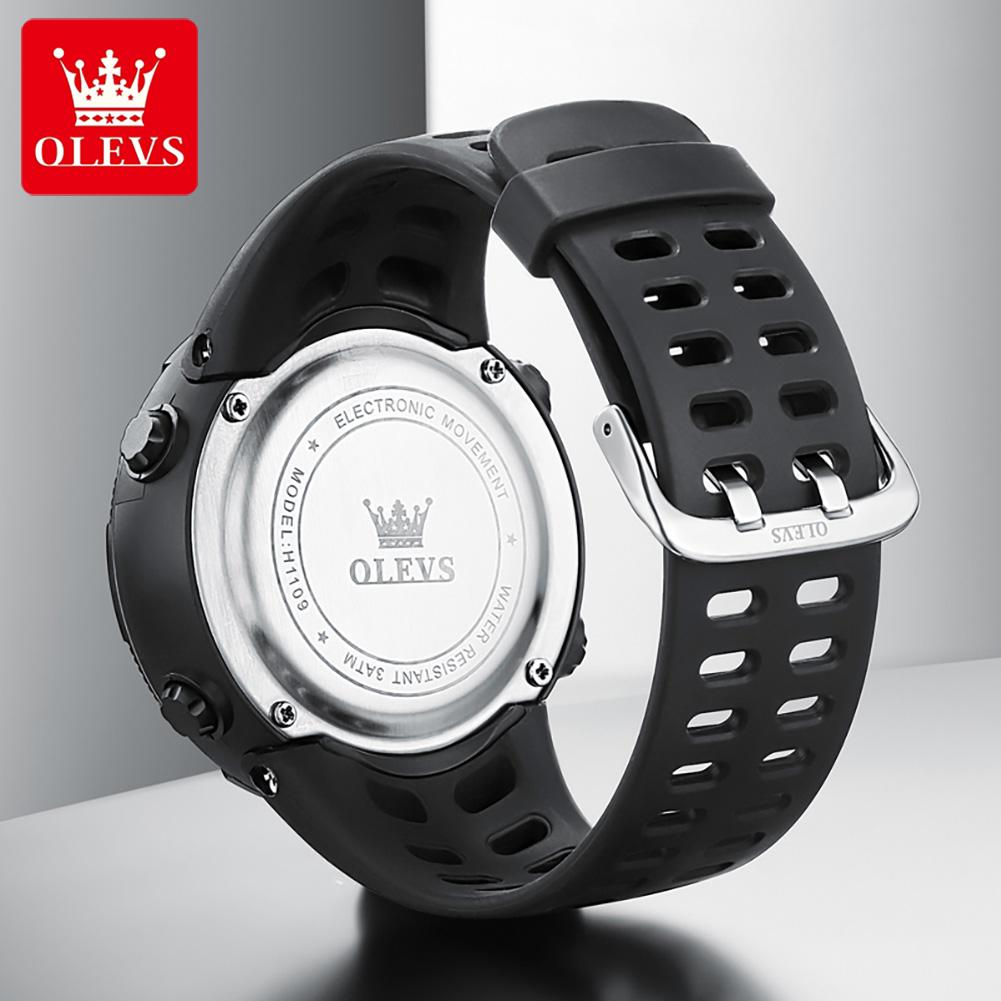 Olevs 1109 Sport Fashion Outdoor Digit Time LED Light Watch 5bar Water-resistance