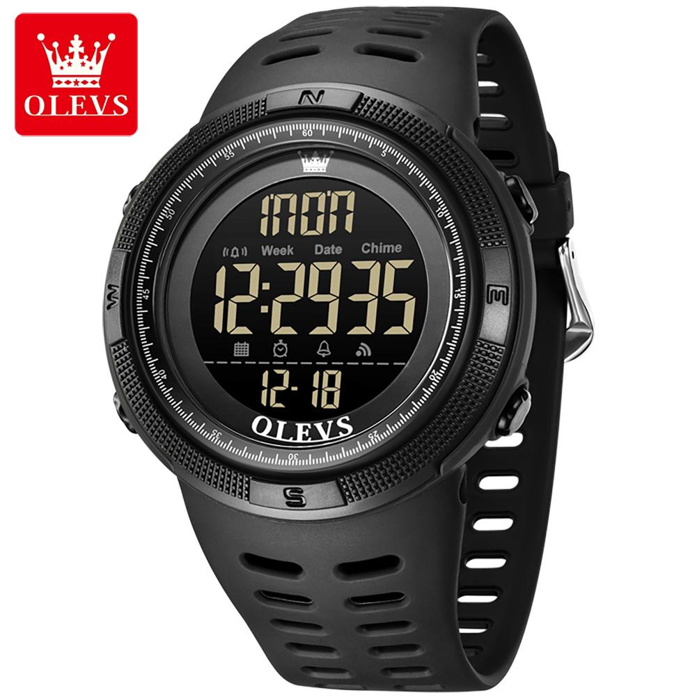 Olevs 1109 Sport Fashion Outdoor Digit Time LED Light Watch 5bar Water-resistance