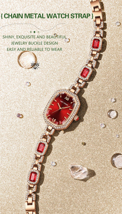 Carl Vinson R9015L Diamond Quartz Watch Luxury Waterproof Watch Stylish Decorative Temperament Woman watch