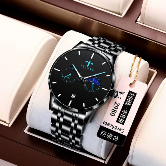 High Quality Stainless Steel TRSOYE TRS658  Man Quartz Watch