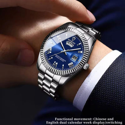 BINBOND B7012 Mens Fashion Business Sports Quartz Watch 30M Waterproof Luminous Classic Calendar Creative Clock Mens Wristwatch
