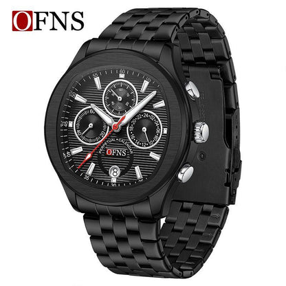 OFNS 8019 Fashion Casual Men Watch High Quality Waterproof Timing Code Men's Watch Men's Quartz Watches Casual Clock