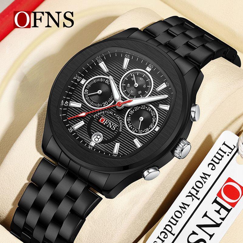 OFNS 8019 Fashion Casual Men Watch High Quality Waterproof Timing Code Men's Watch Men's Quartz Watches Casual Clock