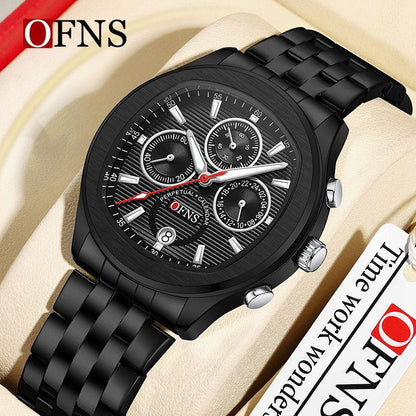 OFNS 8019 Fashion Casual Men Watch High Quality Waterproof Timing Code Men's Watch Men's Quartz Watches Casual Clock