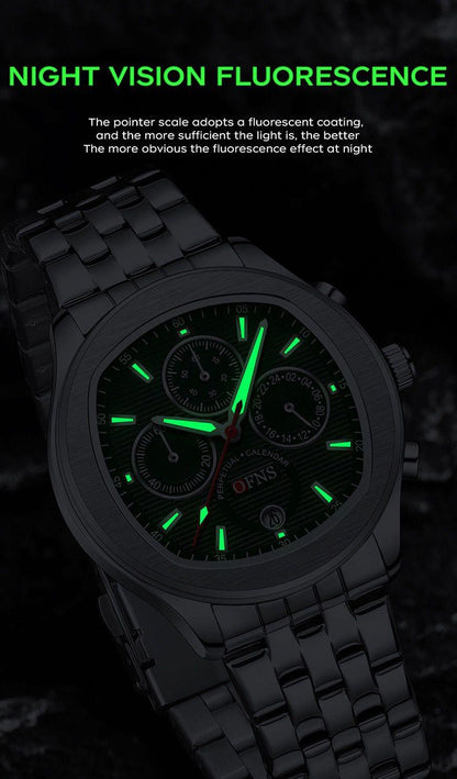 OFNS 8019 Fashion Casual Men Watch High Quality Waterproof Timing Code Men's Watch Men's Quartz Watches Casual Clock