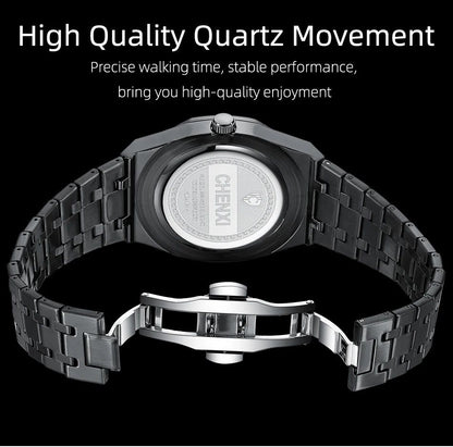 Fashionable CHENXI 948 cx-948 Business Top Brand Luxury Quartz Watch Men Stainless Steel Chronograph Waterproof Wristwatches