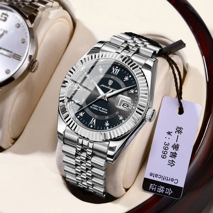 Hot Sale Poedagar 910 Sport Top Luxury Male Waterproof Luminous Date Men's watches Stainless Steel Quartz Watch for Men