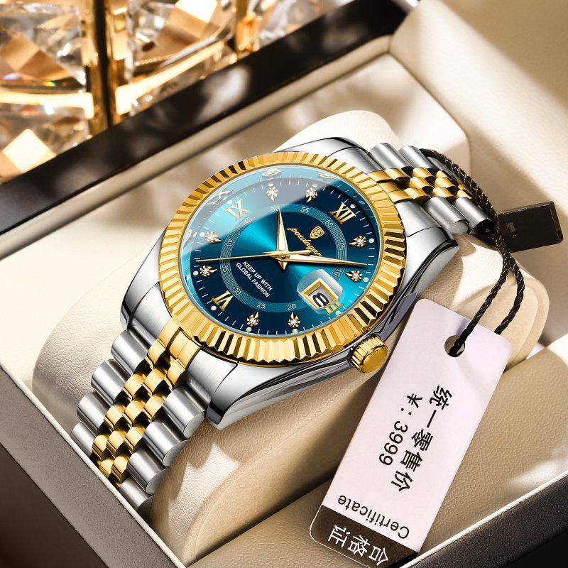 Hot Sale Poedagar 910 Sport Top Luxury Male Waterproof Luminous Date Men's watches Stainless Steel Quartz Watch for Men