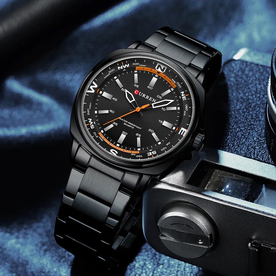 Simple Business Luxury Top Brand CURREN 8455 Men's Quartz Wristwatches Stainless Steel Alloy Fashion Unique Design Watch for Man