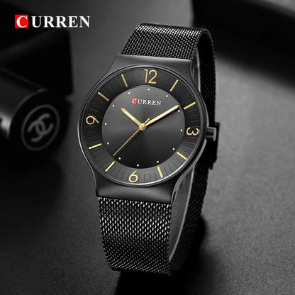 Luxury Business Quartz CURREN 8303  Wristwatch Steel Band Waterproof Clock Wrist  hand clock stylish watches for men
