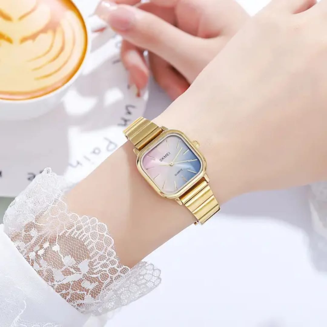 Women's Watch Skmei 2190 High Quality Quartz Movement Stainless Steel Band 30M Waterproof Fashion Ladies Sports Watch For Girls