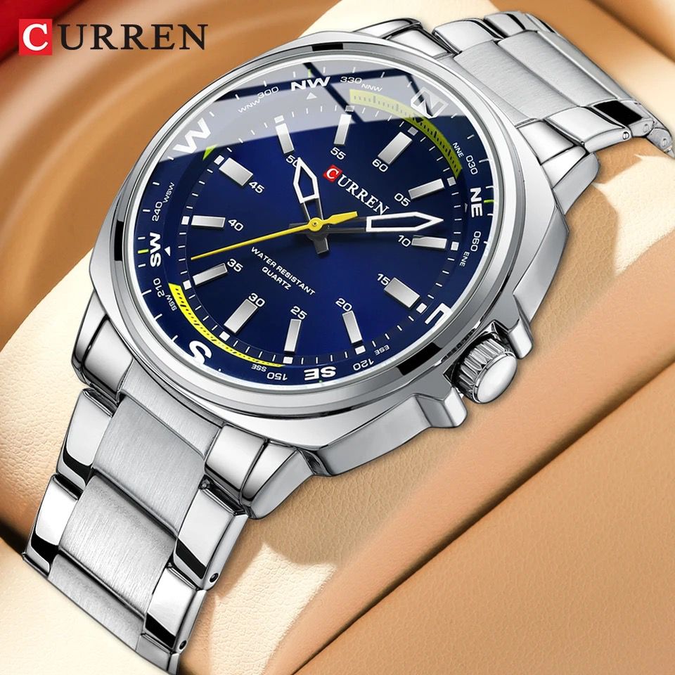 Simple Business Luxury Top Brand CURREN 8455 Men's Quartz Wristwatches Stainless Steel Alloy Fashion Unique Design Watch for Man