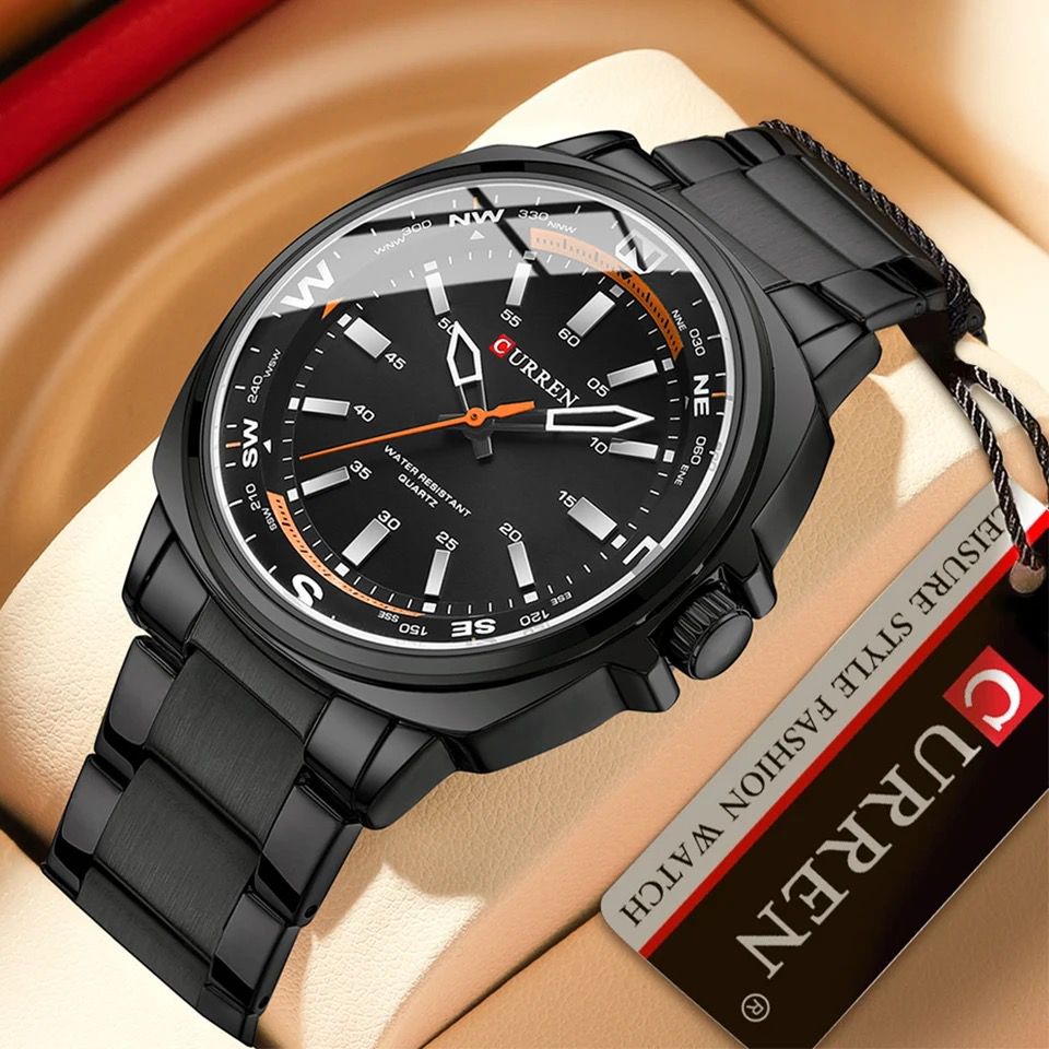 Simple Business Luxury Top Brand CURREN 8455 Men's Quartz Wristwatches Stainless Steel Alloy Fashion Unique Design Watch for Man
