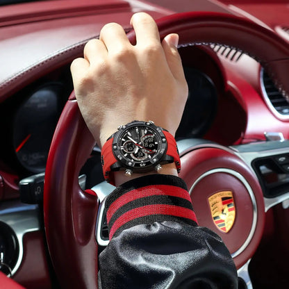 CAREKISO C105 Men Big Dial Silicone Strap Casual Quartz Watch Luminous Waterproof Watch for Men