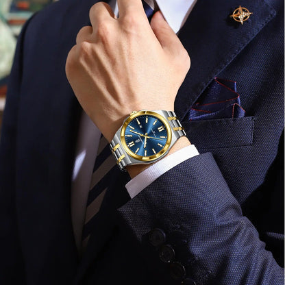 CAREKISO C106 Original Business Waterproof Luminous Men Quartz Watches Stainless Steel Bracelet Watch for Me