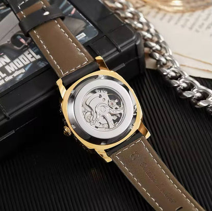 FORSINING 8247 hot selling Automatic male mechanical watch  leather Strap water proofing strap auto date business wrist watch