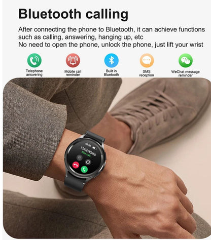 New HW62 Smart Watches Round Screen IP67 Waterproof Heart Rate Monitoring Classic Smart Watch for Men and  Women