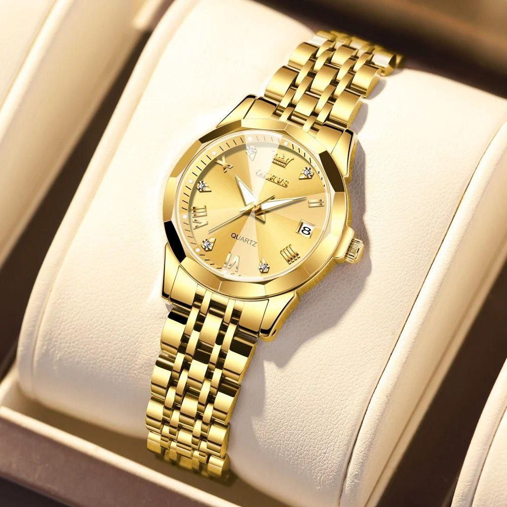 OLEVS 9931 New Watch Gold Black Women Business Quartz Watches Ladies Luxury Fashion Casual Female Wrist Watch for Lady Female