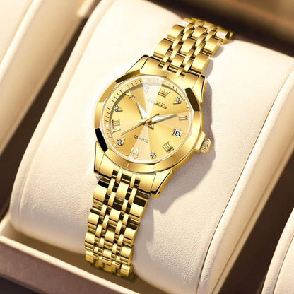OLEVS 9931 New Watch Gold Black Women Business Quartz Watches Ladies Luxury Fashion Casual Female Wrist Watch for Lady Female