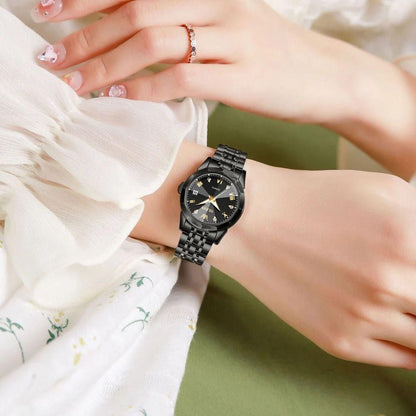 OLEVS 9931 New Watch Gold Black Women Business Quartz Watches Ladies Luxury Fashion Casual Female Wrist Watch for Lady Female