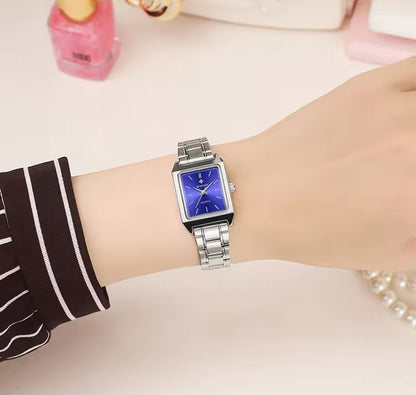 WWOOR 8850 Fashion Womens Wristwatch Square Elegant 3ATM Waterproof Watches Luxury Ladies Quartz Watches for Women